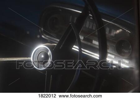 Vintage car steering wheel and dashboard View Large Photo Image Stock Image - Vintage car steering wheel and dashboard. Fotosearch