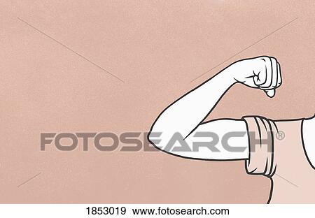 Woman flexing biceps muscle View Large Photo Image Stock Photo - Woman flexing biceps muscle. Fotosearch