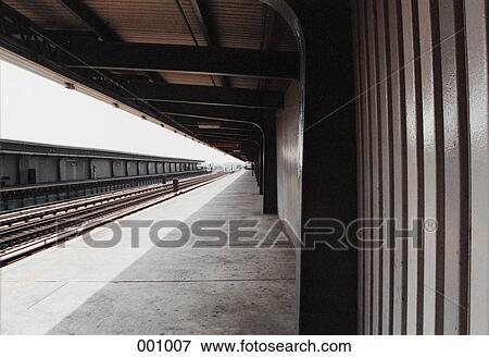 view of a subway station platform View Large Photo Image Stock Photo - view of a subway station platform. Fotosearch