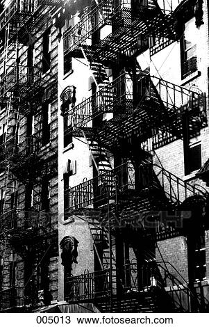 A New York city fire escape View Large Photo Image Stock Image - A New York city fire escape. Fotosearch