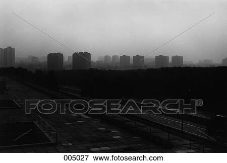 Apartment buildings on the horizon View Large Photo Image Stock Photo - Apartment buildings on the horizon. Fotosearch