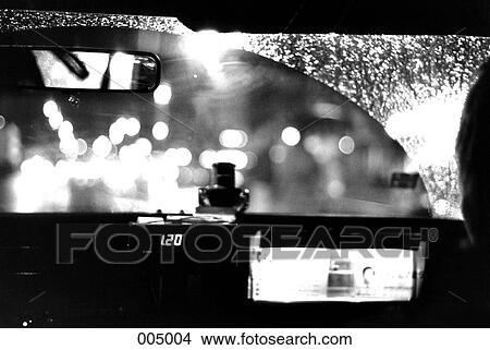 The interior of a taxi at night View Large Photo Image Picture - The interior of a taxi at night. Fotosearch