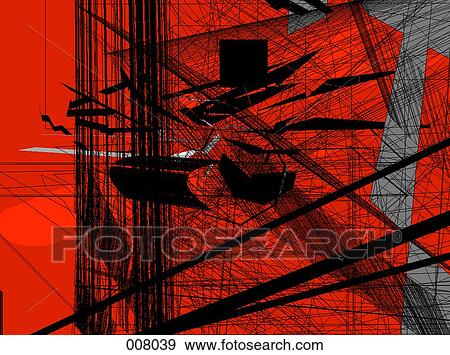 abstract, geometric, red, black, and grey design View Large Photo Image Stock Photo - abstract, geometric, red, black, and grey design. Fotosearch
