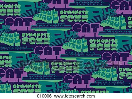 Stock Photograph - illustrated pattern retro sayings . Fotosearch