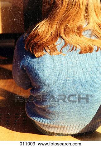 girl from the backside seated View Large Photo Image Stock Photo - girl from the backside seated. Fotosearch