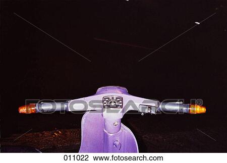 purple scooter at night View Large Photo Image Stock Image - purple scooter at night. Fotosearch