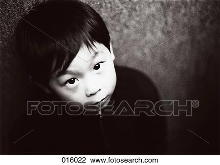 Stock Image - wide-eyed child. Fotosearch