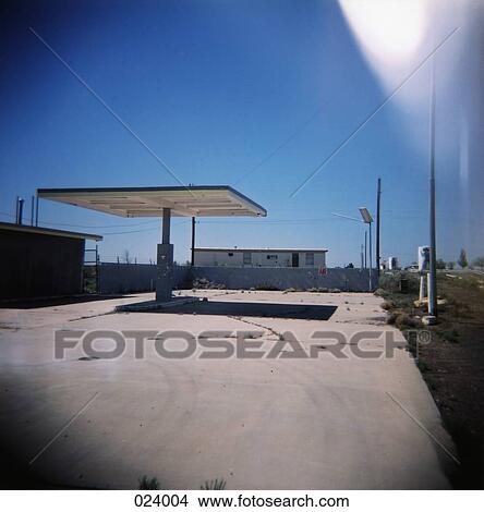 An old, abandoned gas station View Large Photo Image Picture - An old, abandoned gas station. Fotosearch