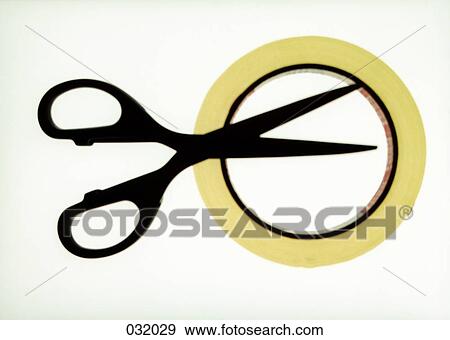 Scissors and tape View Large Photo Image Stock Photo - Scissors and tape. Fotosearch