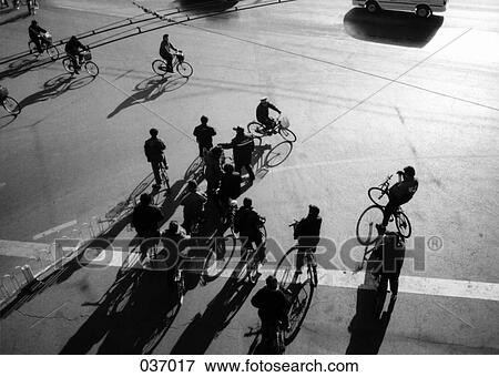 A group of people on bicycles View Large Photo Image Stock Photo - A group of people on bicycles. Fotosearch