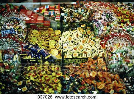 Stock Photograph - Candy in a candy shop. Fotosearch