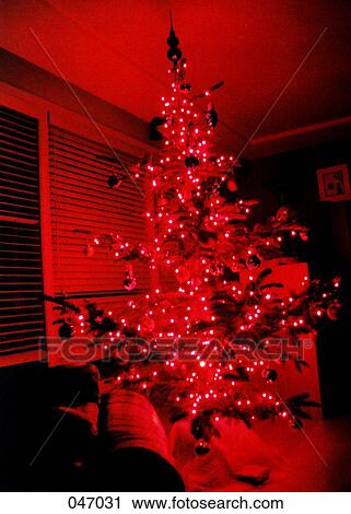 A Christmas tree in a red-lit room View Large Photo Image Stock Image - A Christmas tree in a red-lit room. Fotosearch