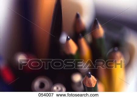 A collection of pencils and pens in a box View Large Photo Image Stock Photo - A collection of pencils and pens in a box. Fotosearch