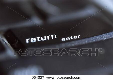 Stock Photo - A return/enter key on a computer keyboard. Fotosearch