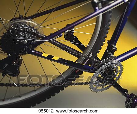 Stock Image - A bicycle wheel and pedals. Fotosearch