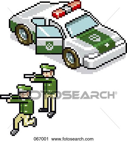 Two German policemen with their guns drawn standing next to a police car View Large Illustration Clip Art - Two German policemen with their guns drawn standing next to a police car. Fotosearch