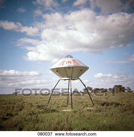 A sculpture of a UFO, Australia View Large Photo Image Stock Photo - A sculpture of a UFO, Australia . Fotosearch