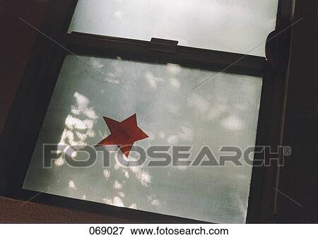 A star shape on a window View Large Photo Image Stock Photo - A star shape on a window. Fotosearch