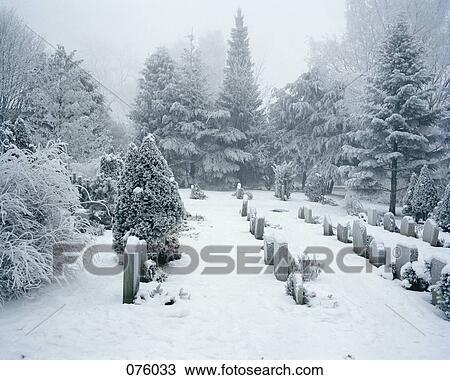 A snowy cemetery View Large Photo Image Stock Image - A snowy cemetery. Fotosearch
