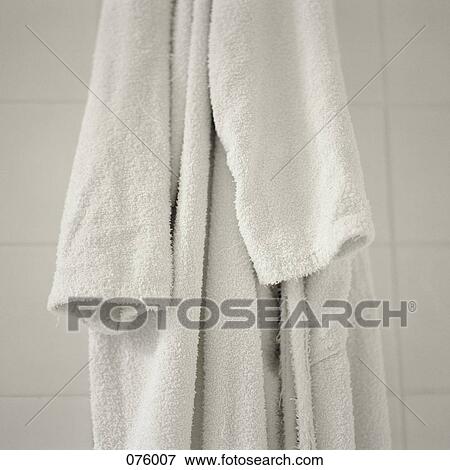 Stock Photo - A white bathrobe. Fotosearch