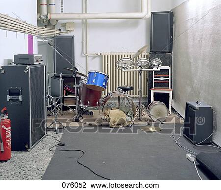 Stock Image - An empty music room . Fotosearch