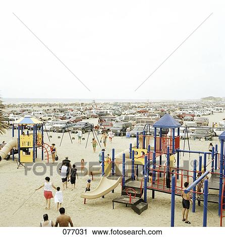 Stock Image - Beach playground, Daytona Beach, USA. Fotosearch