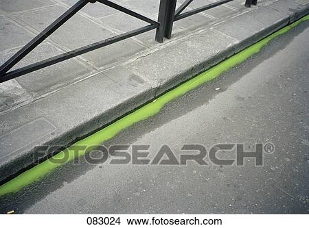 Green liquid in a city street, Paris, France View Large Photo Image Picture - Green liquid in a city street, Paris, France. Fotosearch