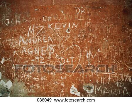 Graffiti on a wall View Large Photo Image Stock Photo - Graffiti on a wall. Fotosearch