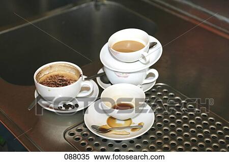 Stock Photography - Dirty coffee cups. Fotosearch