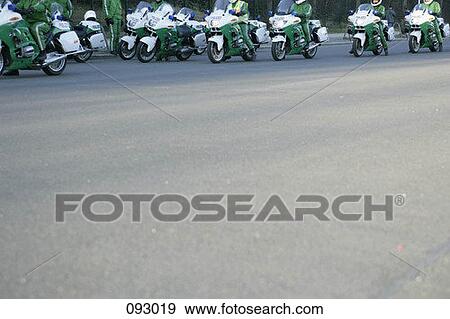 Police officers on motorcycles View Large Photo Image Stock Photo - Police officers on motorcycles. Fotosearch