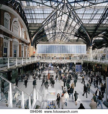 Stock Photograph - Train station main hall . Fotosearch
