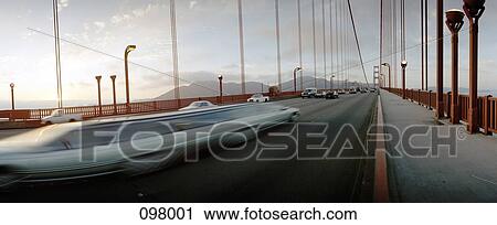 Cars crossing Golden Gate Bridge, California, USA View Large Photo Image Stock Image - Cars crossing Golden Gate Bridge, California, USA. Fotosearch