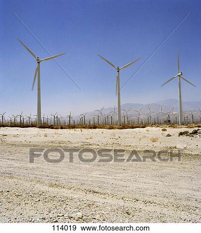 Stock Photo - Wind turbines. Fotosearch
