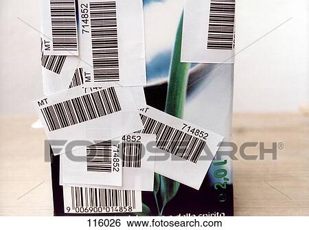 Box with bar code labels View Large Photo Image Stock Photograph - Box with bar code labels. Fotosearch