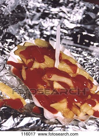French fries with ketchup View Large Photo Image Stock Photo - French fries with ketchup. Fotosearch