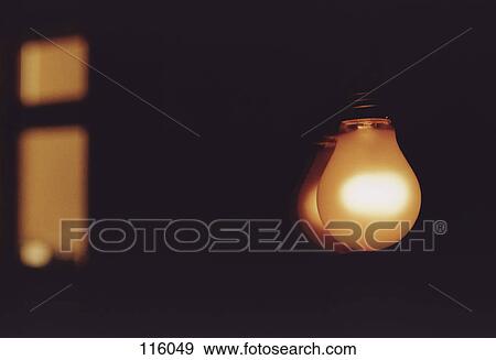 Stock Photo - Light bulb reflection. Fotosearch