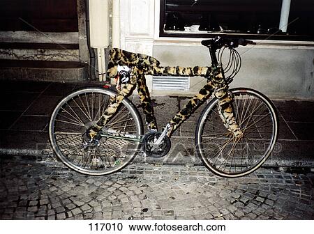 Bicycle with leopard cover View Large Photo Image Stock Image - Bicycle with leopard cover. Fotosearch