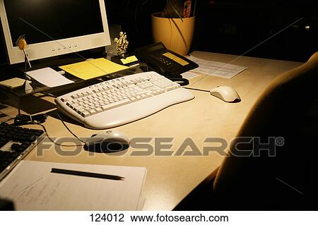 Stock Image - Office desk. Fotosearch
