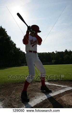 Stock Image - A baseball batter preparing to swing. Fotosearch