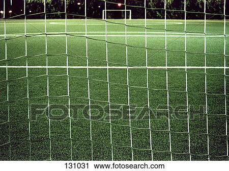 Close-up of a soccer goal View Large Photo Image Stock Image - Close-up of a soccer goal. Fotosearch