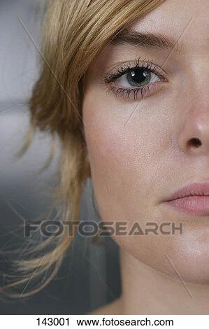Close up of a woman's face View Large Photo Image Stock Image - Close up of a woman's face. Fotosearch