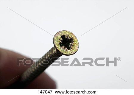Close up of a screw View Large Photo Image Stock Photo - Close up of a screw. Fotosearch