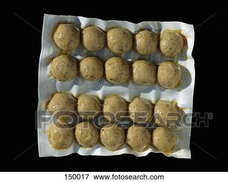 Meatballs in plastic packaging View Large Photo Image Stock Photo - Meatballs in plastic packaging. Fotosearch