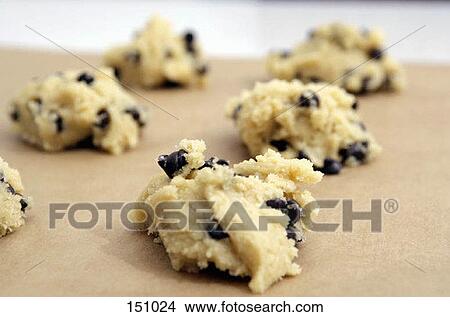 Close up of chocolate chip cookie dough View Large Photo Image Picture - Close up of chocolate chip cookie dough. Fotosearch