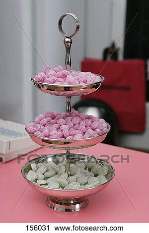 Front view of a candy tray in a shop View Large Photo Image Stock Image - Front view of a candy tray in a shop. Fotosearch