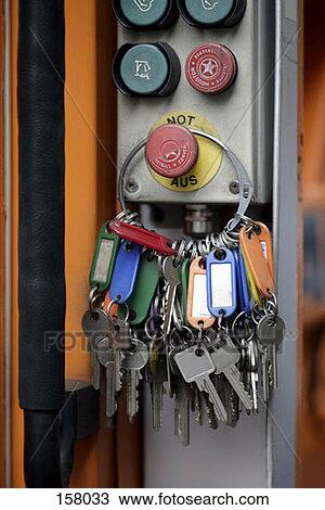 Front view of a bunch of keys hung on a knob View Large Photo Image Stock Image - Front view of a bunch of keys hung on a knob. Fotosearch