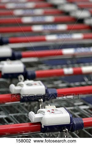 Row of grocery store carts View Large Photo Image Stock Image - Row of grocery store carts. Fotosearch
