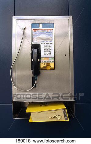 Stock Photo - A payphone. Fotosearch