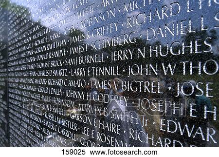 Names on the Vietnam Veterans' Memorial, Washington, DC, USA Stock ...