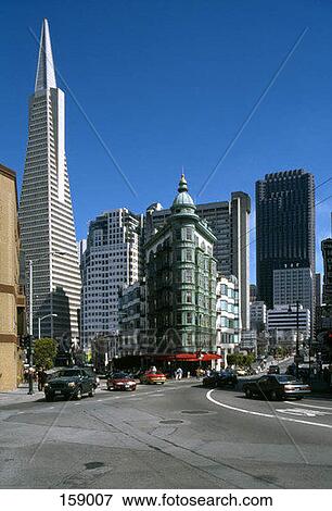 San Francisco, California, Intersection, Transamerica Building View Large Photo Image Stock Photo - San Francisco, California, Intersection, Transamerica Building. Fotosearch
